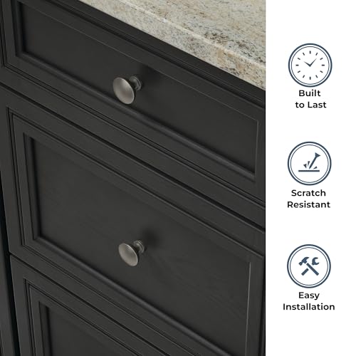 Franklin Brass - Fulton Heirloom Silver Round Cabinet Knobs 1-3/16" Easy Install, Durable Hardware for Drawers, Dresser, Kitchen Cabinet Doors, and Furniture (10-Pack) by Franklin Brass - Image 3