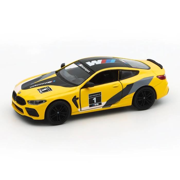 Easy Toys BMW M8 Racing Model Car, 1:36 Scale, Yellow, Adults, Unisex, Car Enthusiasts, M8 Yellow, 1:38