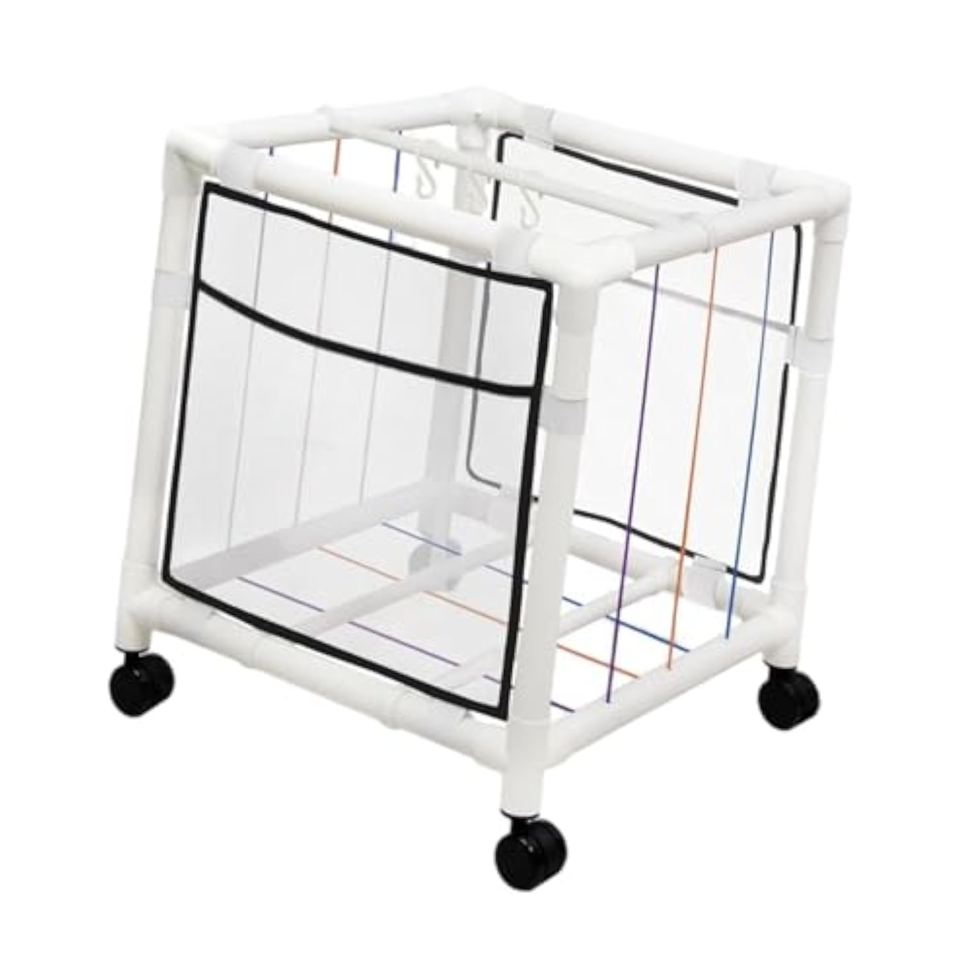 Stuffed Animal Storage Rack with Wheels, Single Layer Zoo Cage for Playroom