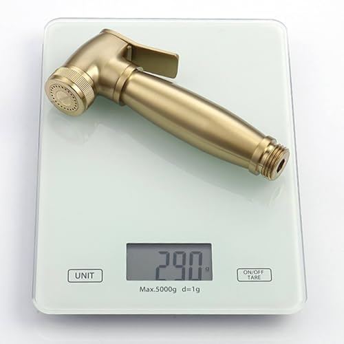 Ducha bidet para WC en oro cepillado de latón con control dual y manguera de 1,5m 6