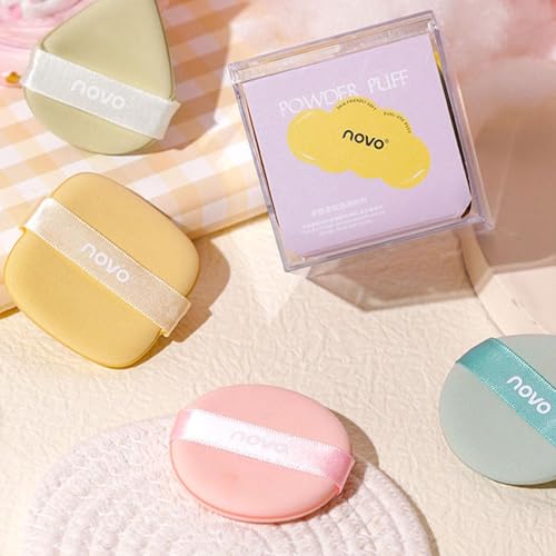 Applicateur de maquillage de bouffée, Face Powder Puff, Face Soft Triangle Makeup Puff, 6x Cosmetic Foundation Applicator Triangle Face Puff pour une utilisation humide et à sec, outils de maquillage – Image 6