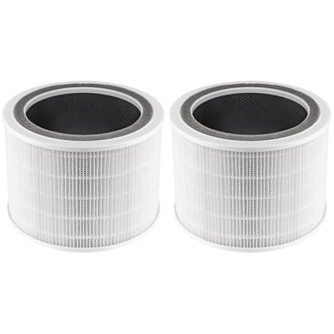 E.LUO 2 Pack Core 200S Replacement Filter, Compatible with LEVOIT Core 200S Smart WiFi Air Purifier, 3-in-1 True HEPA Activated Carbon Pre-Filter，Carbon Replace Part Core 200S-RF Cover