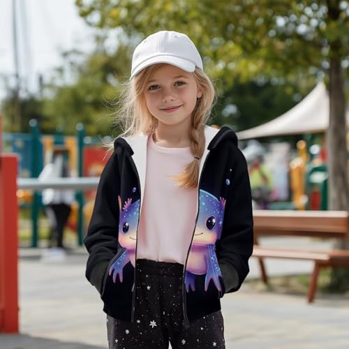 Kids Zip Up Hoodies for Boys Girls Hooded Sweatshirt Size 6-16 Years3