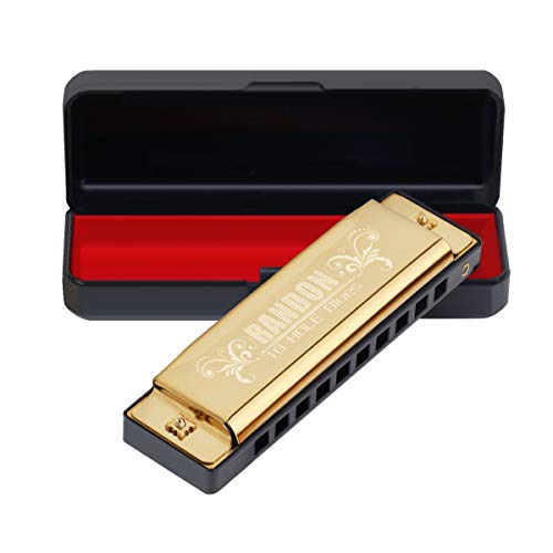 Randon Harmonica, Blues Harmonica Key of C 10 Holes 20 Tones Mouth Organ