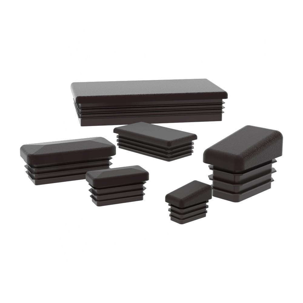 Plugs for Rectangular Tubes - Rectangular Tubing Plug - for 15 x 45mm Tubes - Tube Wall: 1.5-2mm - Flat - Black LDPE MOCAP RC4515MBBK1 (qty1000)