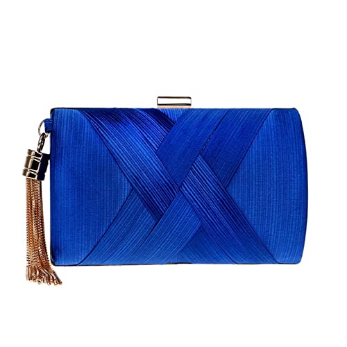 WSNDY Bolsos Tassel Ladies Clutch Purse Luxury Hombro Metal Cadena Evenogia Bolsos Embrague Monederos For Mujeres (Color : Blue, Size : 17.5 * 7 * 11cm) Cover