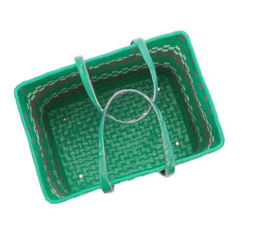 Image of Arnavira Handmade Multipurpose Basket with Lid 4L Used for Organiser, Makeup Items Storage,Kids Tiffin (18x12x19 cm) (Pink Sea Green, X Small)