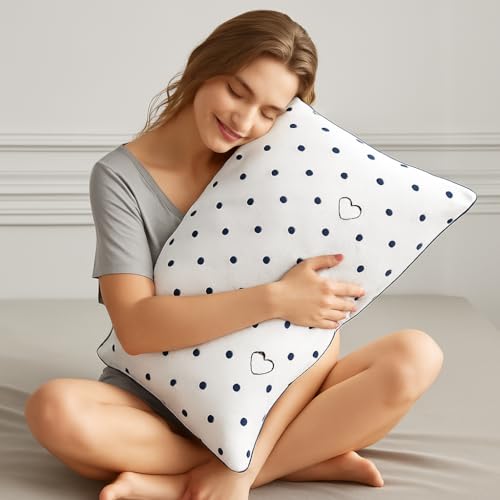 Image of Dreamie Queen Size Pillows Set of 1 Piece /Standard Size Cotton Feel Soft Microfiber Pillows /No Cover Needed /Machine Wash /Sleeping Pillows for Bed /Cotton Pillows for Sleeping /Queen Size (18 x 27 inch)