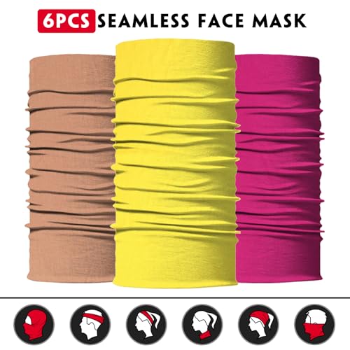 Image of Venswell Neck Gaiter Face Mask Men Women,Seamless Bandana Rave Face Cover Scarf Mask,Balaclava,Headband, Head Wrap,Headwear