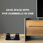 Keppi Adjustable Dumbbells Set-25lb Pair Dumbbells with Anti-Slip Metal Handle for Exercise & Fitness Fast Adjust Weight for Full Body Workout Fitness
