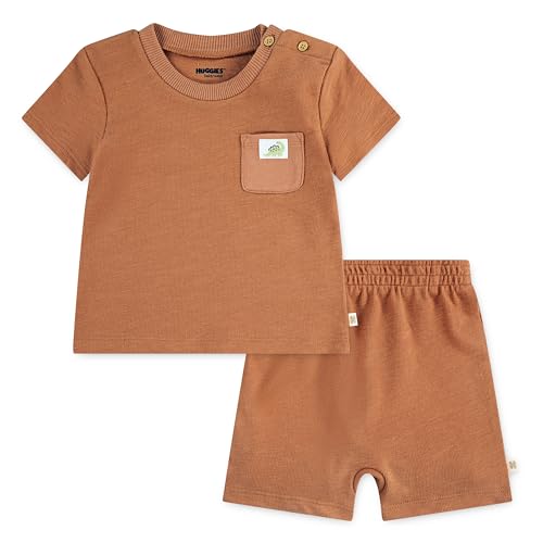 Image of HUGGIES Baby Baby One Pocket T-shirt and Shorts 2-piece Outfit Set