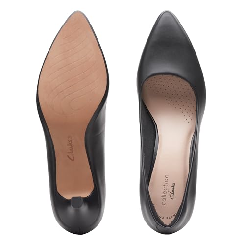 Clarks Women's Linvale Jerica Pump, Black Leather, 11 M US - image 9