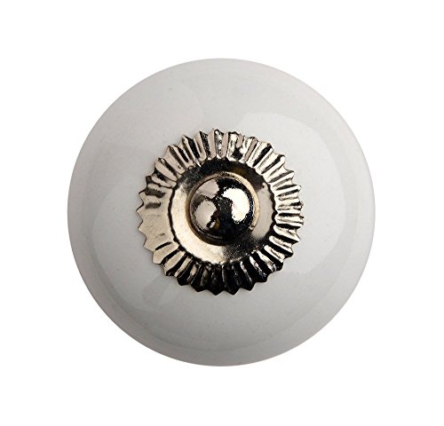 Image of Ceramic Nickel Plated Cabinet /Drawers /Doors Knob (White)