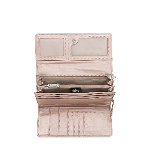 Kipling Rubi Large Wristlet Wallet Quartz Metallic #TOP26
