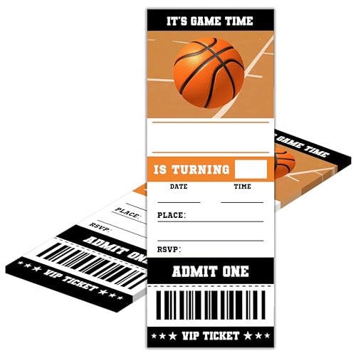 Heiyihe 20 Basketball Game Ticket Invitations (3×8