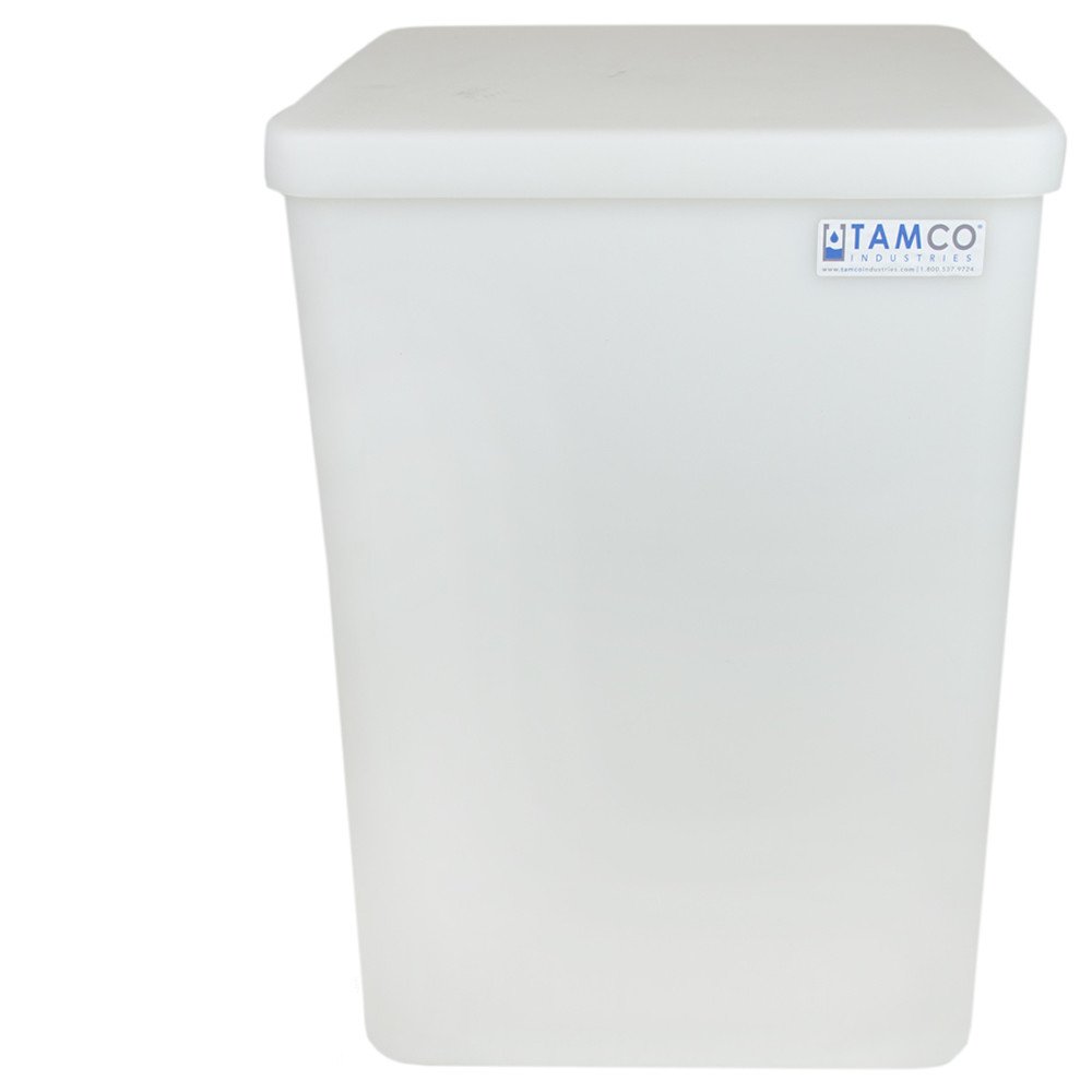 Tamco Industries 37.5 Gallon Natural Standard Square Tank with Cover - 18inch L x 18inch W x 27inch H