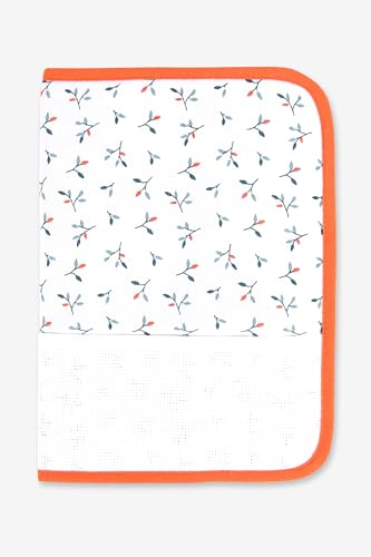 Couverture de carnet de santé bébé à broder DMC avec motif feuillage à personnaliser
