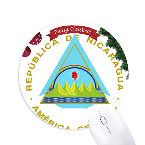 nicaragua emblème national tapis de souris en caoutchouc de sapin de noël