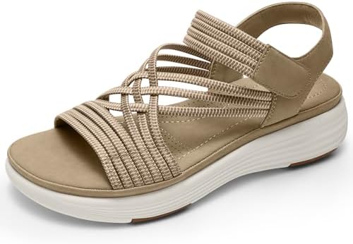 Vilanva Women's Comfortable Walking Sandals with Elastic Strap Li...