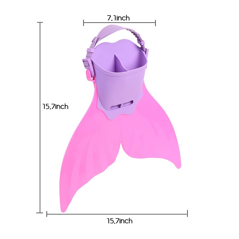 Aletas de Buceo Aletas de natación Aletas de Sirena Pies de Buceo Monofin Cola de Ballena Aletas de Silicona Accesorios de Equipo de natación ( Color : SKU-03-Pink , Size : 18x40CM )