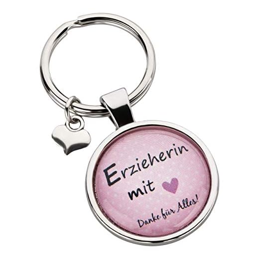 Schlüsselanhänger Cabochon | Danke Erzieherin | Beste Kindergärtnerin