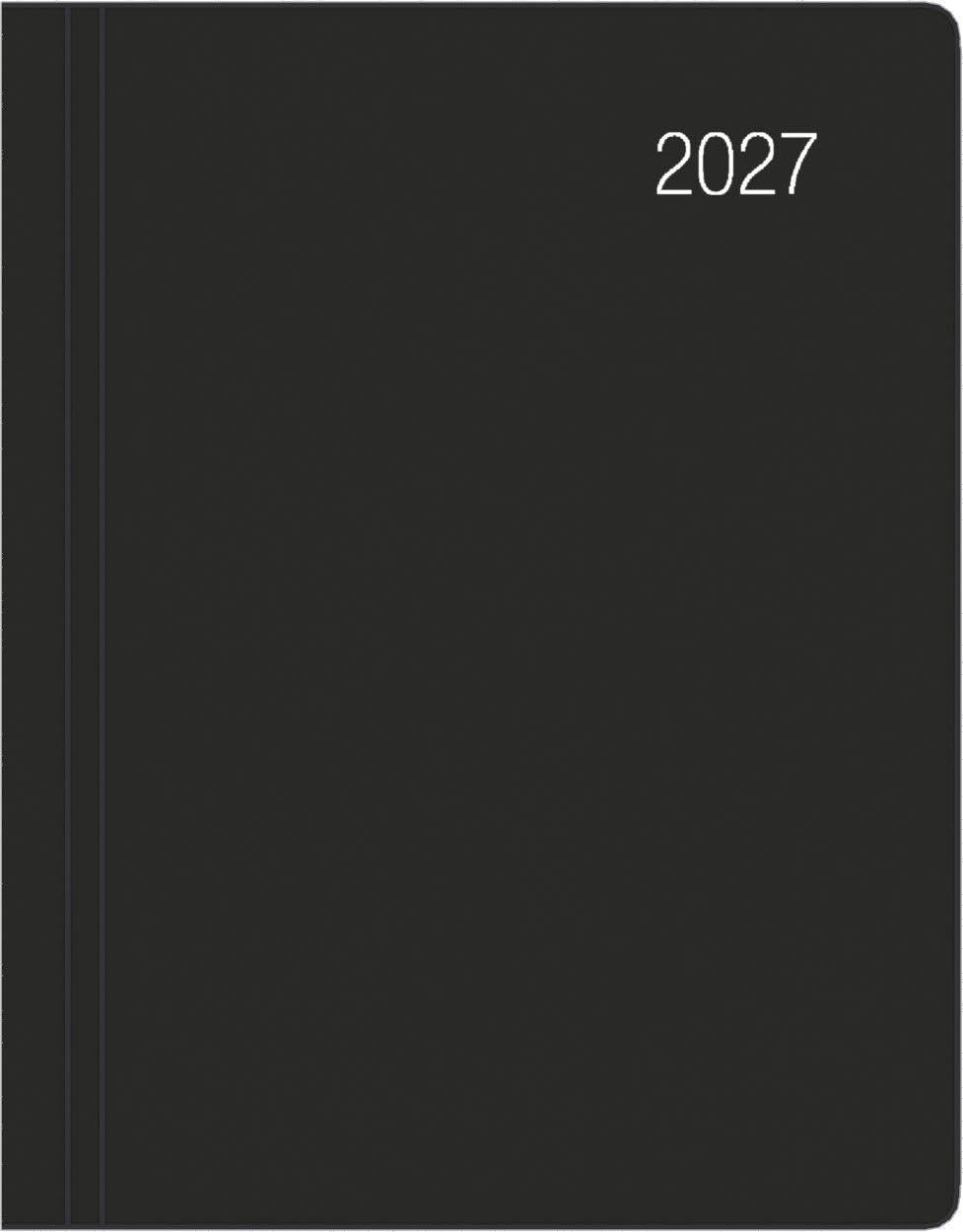Zettler Taschenkalender Wochenplaner 2027 Schwarz