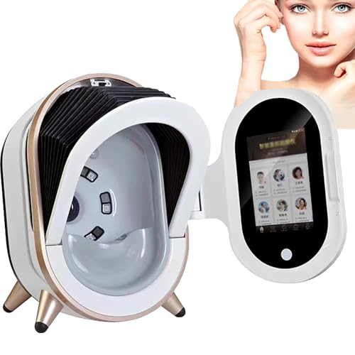 AI Intelligent Skin Detector,3D Facial Analysis Instrument with 3 spectral Imaging,Sepidermis/depth and Front/side Face Analysis,Simulate Post-maintenance and Aging,for Salon