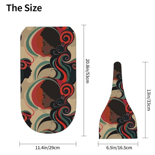 Image of Art Black African American Woman Newborn Swaddle Blankets Hat Sets Soft Baby Receiving Blanket Swaddle Sack for Baby Shower Infant Boy Girl Gift