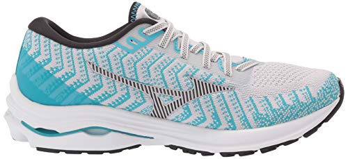 Mizuno Tênis de corrida feminino Wave Rider 24 Waveknit, Nimbus Cloud-Phantom, 9.5 Wide