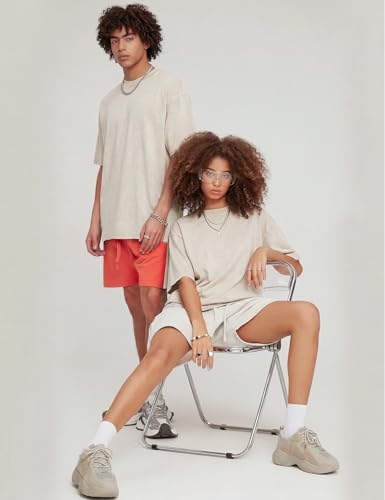 Image of Arssm Men Oversized T Shirts Vintage Tee Loose Fit Short Sleeve Casual Streetwear Baggy Washed Unisex Tops
