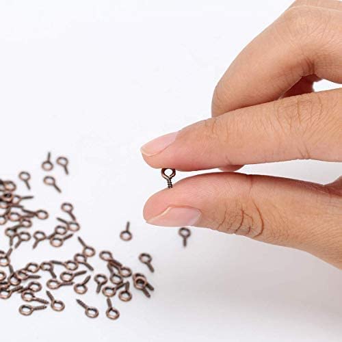 Coolrunner 6 Color 600-1200Pcs Small Screw Pins, Threaded Silver Clasps and Hooks for Jewelry Making (600) - Image 6