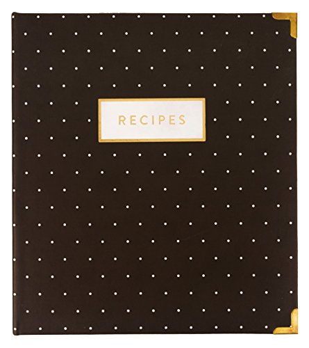 Eccolo World Traveler Gray Pin Dot Recipe Keeper