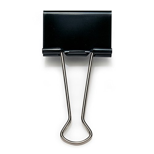 Rapesco FBC500B1 Pinces à Double Clip 50 mm, Noir, Lot de 10