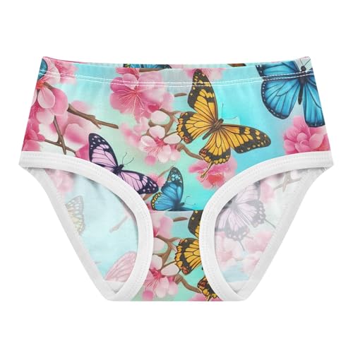 Toddlers Underwear Floral 2t Cotton Cute Panties Girl Flower Briefs Kids Undies Colorful Butterflies Cherry Floral