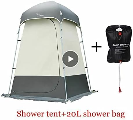 Outdoor Camping Pool Portable Pop Up Shower Bathroom Booth W/ 20L Shower Bag
