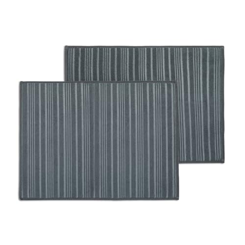 Tapis de séchage pour comptoir de cuisine KitchenAid réutilisable et lavable gris