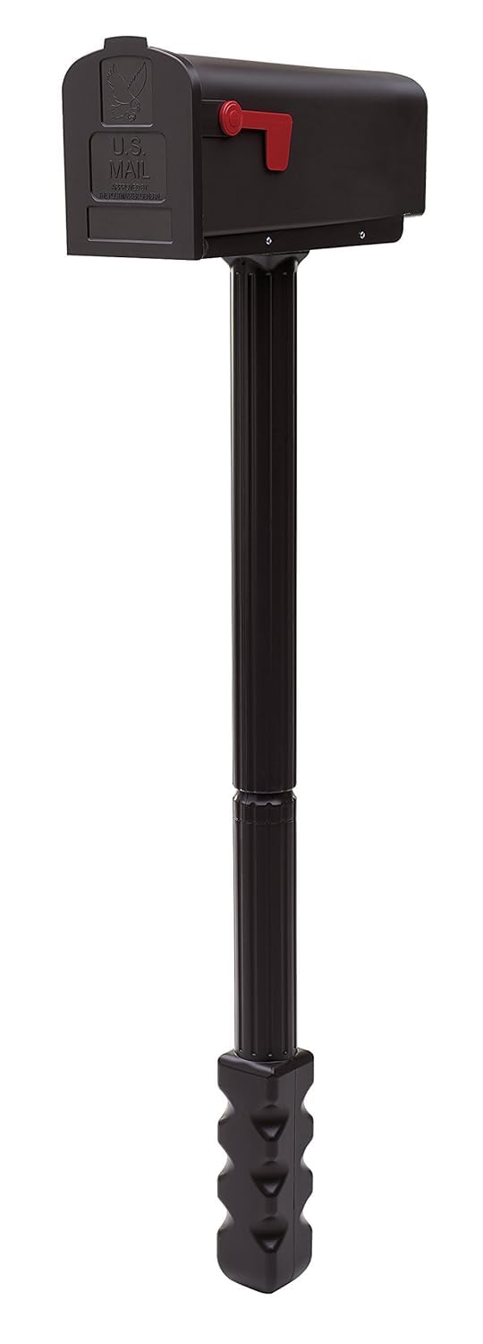 Gibraltar Mailboxes Harrison Medium Capacity Rust-Proof Plastic Venetian Bronze, All-In-One Mailbox & Post Combo Kit, HCPL10V01