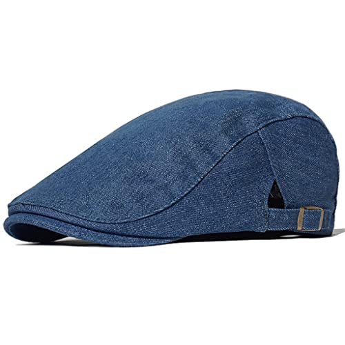 Casquette Gavroche Denim Réglable Style Rétro Chapeau Souple Multi-usage