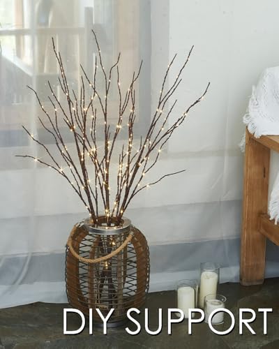 Branches de saule marron lumineuses 81 cm avec minuteur intégré - 6