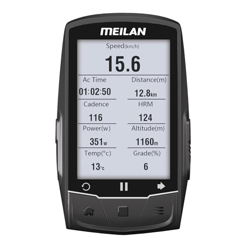 Meilan Finder Gps Bike Computer With Real-Time Route Navigation By Komoot App, 2.6 Inch Lcd Screen, Wireless Cycling Computer Compatible With 99% Bluetooth Ant+ Cadence Sensor/Hr Monitor/Power Meter thumb #7