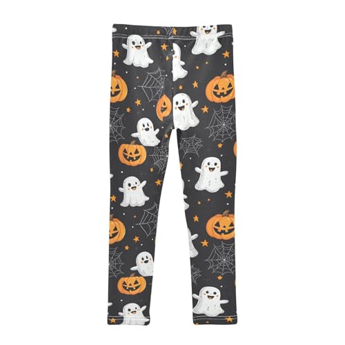 Cute Ghosts Pumpkins Girls Leggings Happy Halloween Kids Yoga Pants Dance Active Tights 4T2