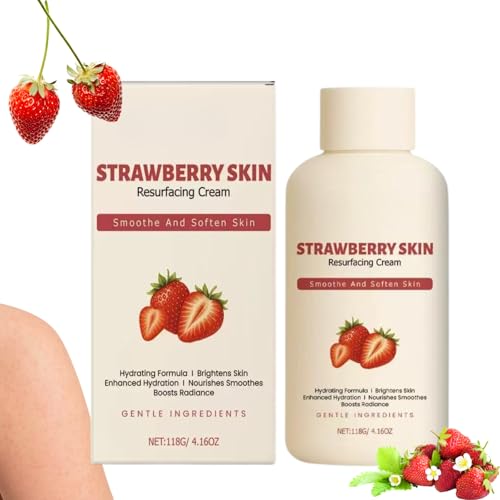 Strawberry Skin Treatment Leg Resurfacing Cream for Strawberry Skin & Bumpy Body Exfoliating Moisturizing Lotion for Roughness Chicken Skin Treatment Reduce Uneven Texture 118G