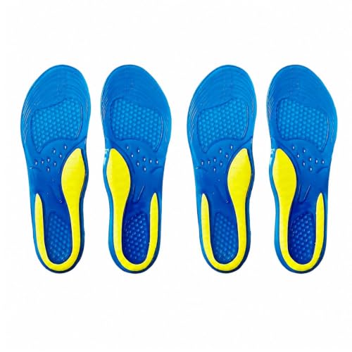 2 Pairs Goofort Gel Insoles for Women Men Plantar Fasciitis Shock Absorbing Arch Support Shoe Inserts for, Anti-Fatigue Comfort Jelly Insoles 3D-Xpain™ Pain Relief for Work, Sports & Standing