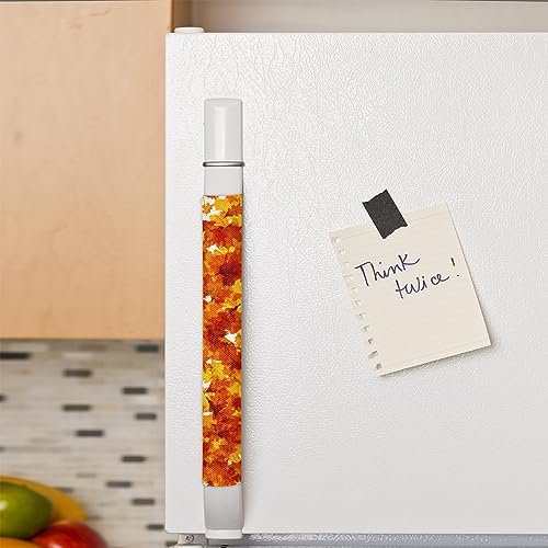 Image of Pardick Fall Autumn Refrigerator Door Handle Covers Set of 2Fall Leaf Washable Fridge Dishwasher Mocrowave Oven Door Decor Handle Cover Keep Your Kitchen Appliance Holiday Decor