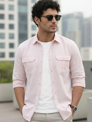 Image of Urbano Fashion Men's Cotton Full Sleeve Regular Fit Casual Solid Shirt