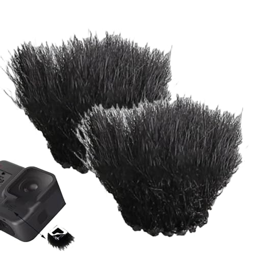 Action Camera Wind Muff - Camera Wind Muff Sticker | Furry Windshield Action Camera Wind Muff Outdoor for Camera Accessories, for Action Camera