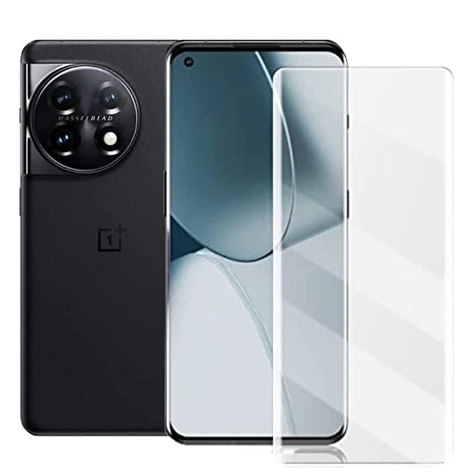 Image of OCTRIX Tempered Glass Compatible for Oneplus 11 5G / Oneplus 11R 5G Advanced Border-Less Full Edge to Edge UV Screen Protector and Easy Installation Kit (Pack of 1) By Blackwik