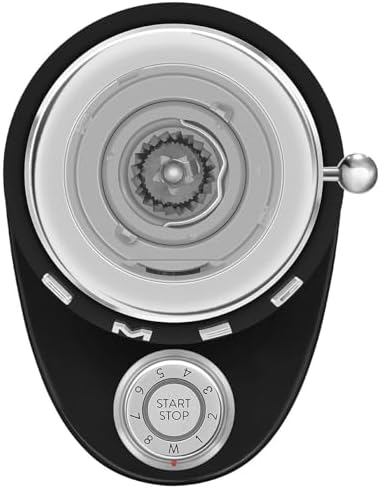 SMEG CGF03 Burr Coffee Grinder, Electric Conical Burr Grinder with 15 Grind Settings, 8 Presets, 240g Bean Hopper, Espresso, Moka & Drip Coffee Grinder, 50’s Retro Style (Black) - 3