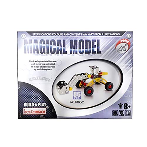 Magical ModelDIY Build & Play Bulldozer,86 Pieces