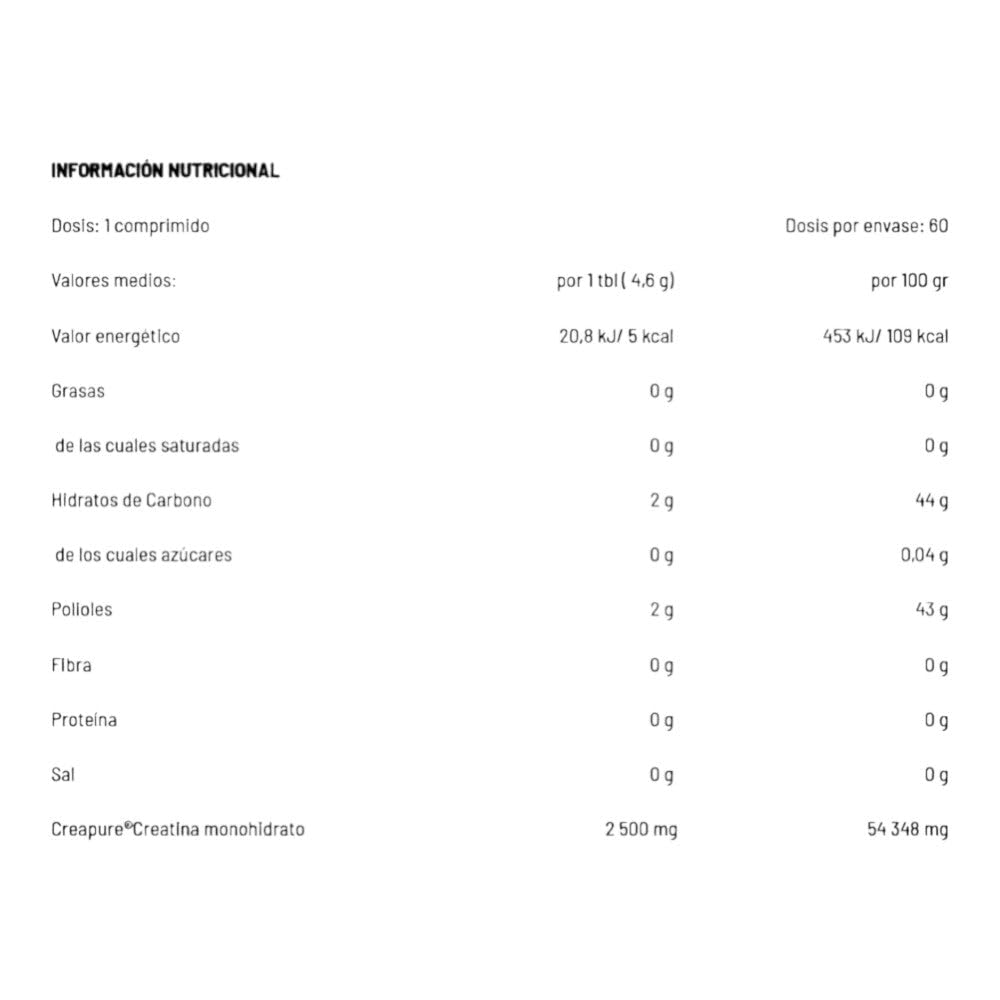 Amix™- Black Line Creatine 2500 mg Chewables – Creatina Monohidrato Creapure® – 60 Comprimidos Masticables, Suplemento para Rendimiento Deportivo